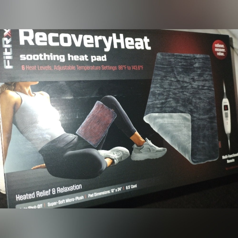 Sunbeam Heating Pad with Gray Cover